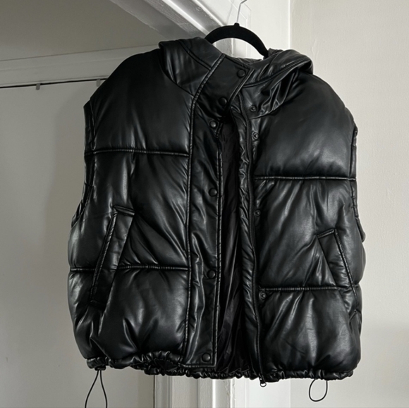Zara Cropped Puffer Vest Bomber Jacket - Picture 7 of 10
